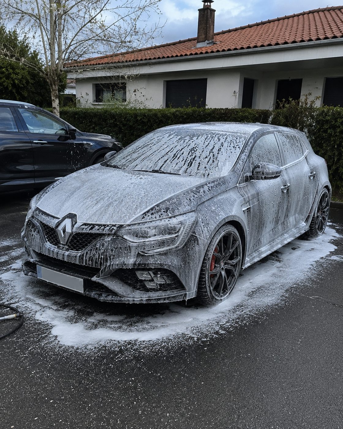Renault Mégane RS lavée par PurpleShine